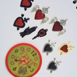 Heart and Wing Charms with Patch
